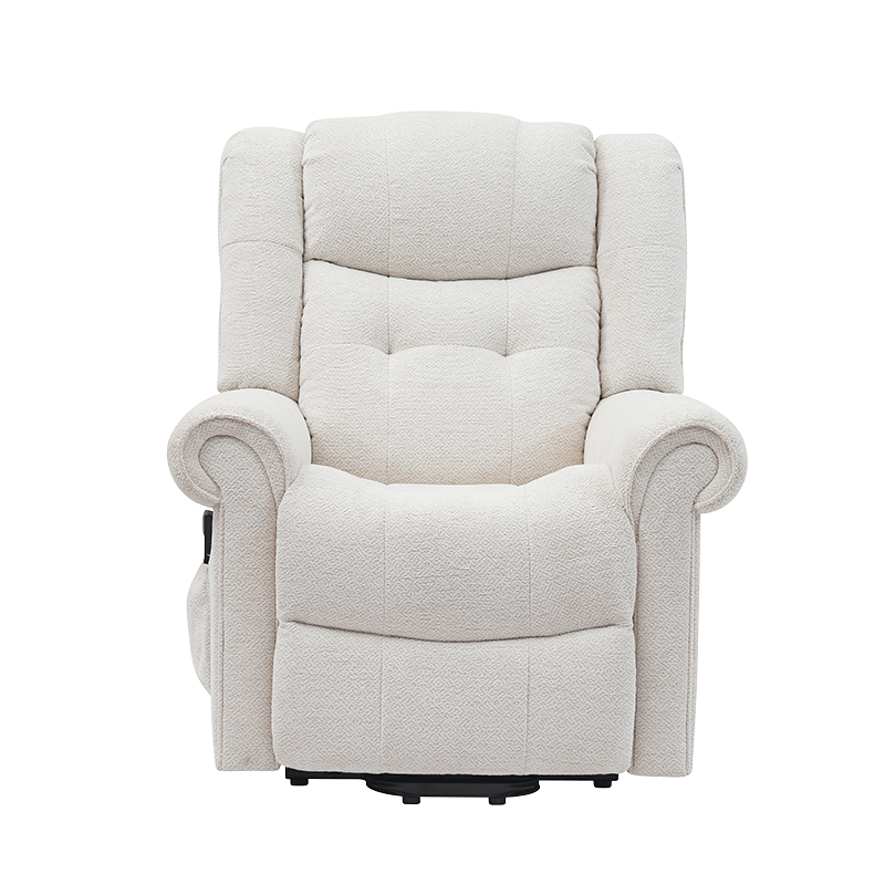Cathaoir recliner ardaitheoir cumhachta chenille do dhaoine scothaosta le suathaireacht creathadh agus teas