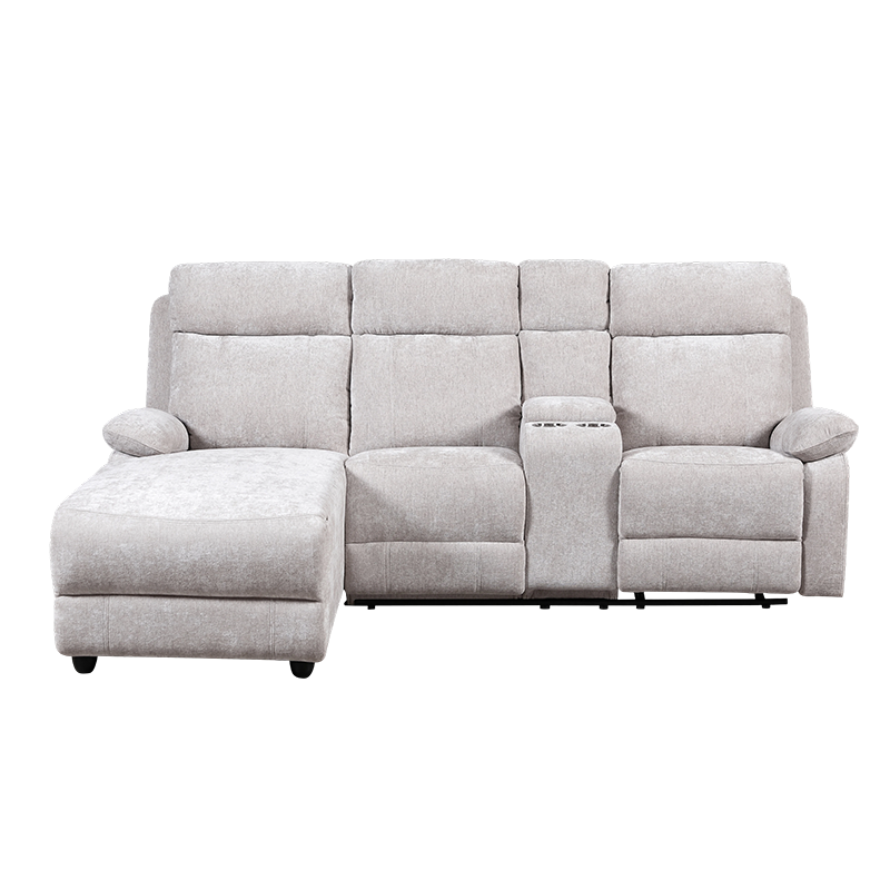 Tolg rannóige Chenille chaise le ottoman