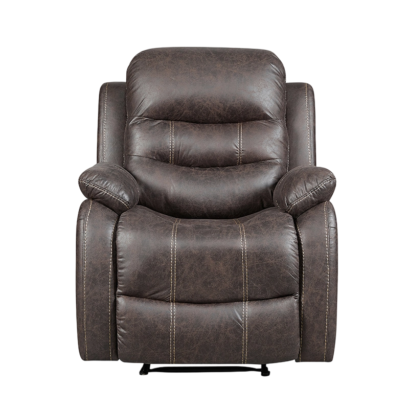 Leathar Upholstered Lámhleabhar recliner Cathaoirleach Do Seomra Maireachtáil