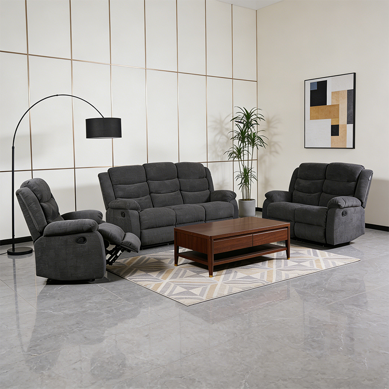 3 Píosa Fabraic Reclining Seomra Maireachtála Socraigh, Tolg, Loveseat agus Recliner Cathaoirleach