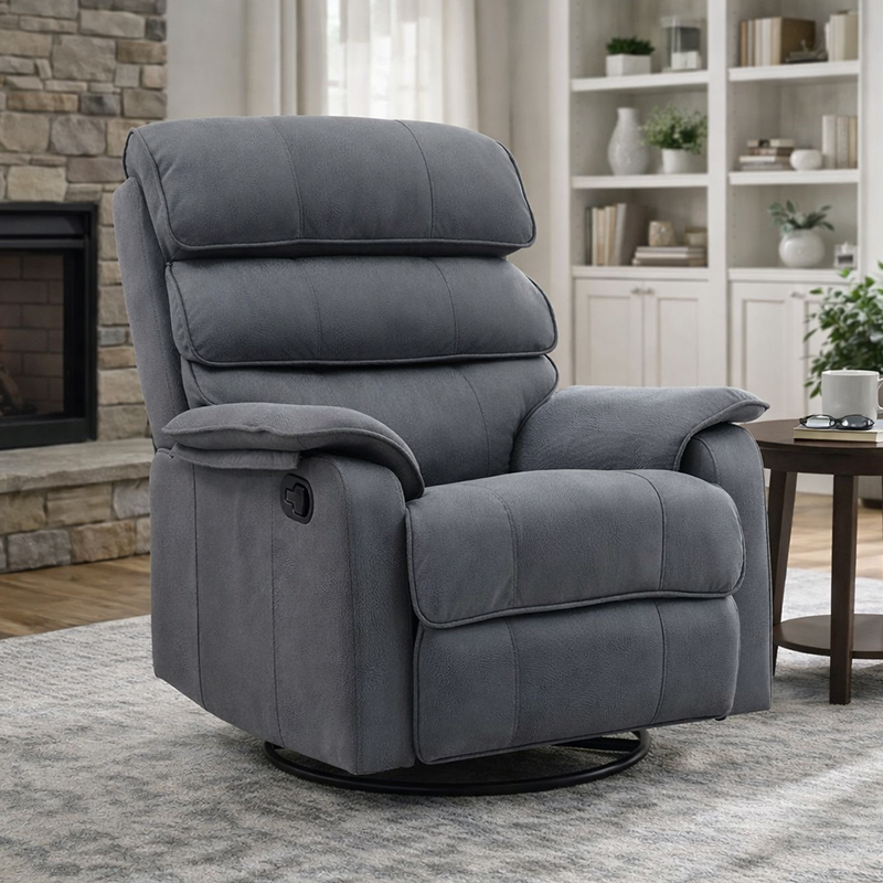 Fabraic Lámhleabhar Overstuffed Bog Rocking Recliner Cathaoirligh Tolg do Seomra Maireachtáil