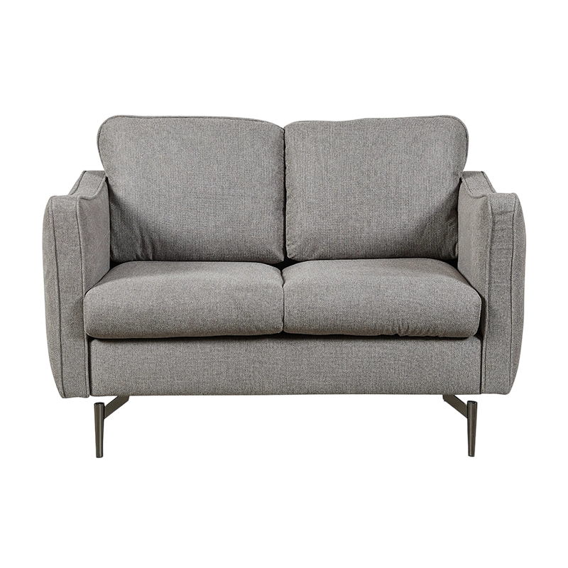 Fráma Adhmaid Nua-Aimseartha na Meán-Aois Upholstered Loveseat don Seomra Maireachtála