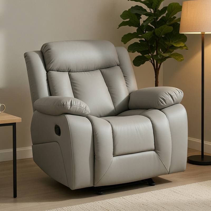 Lámhleabhar bréige Leathar Glider Rocker recliner